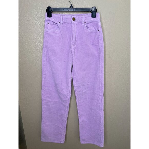 Billabong Womens Purple Corduroy Jeans 25 High-Waisted Straight-Leg Jeans‎ - Picture 2 of 8